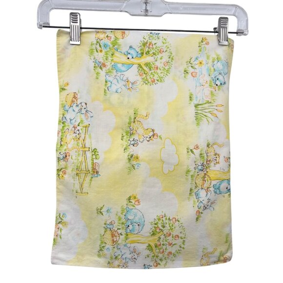 Handmade Vintage Crib Sheet Pillowcase Set 2 Pc Nursery Bedding Used Unique - Picture 1 of 16